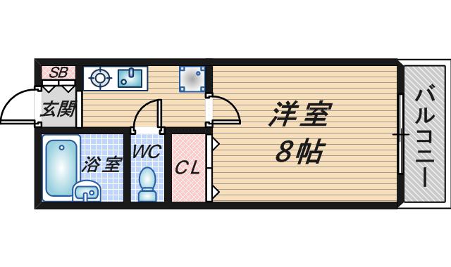 カーサティエラ(1K/1階)の間取り写真