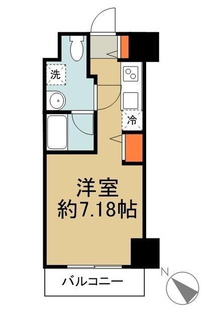 DORMOUSE TOWER(ワンルーム/7階)の間取り写真