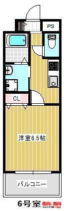 F.ステージ阿賀中央(1K/3階)の間取り写真