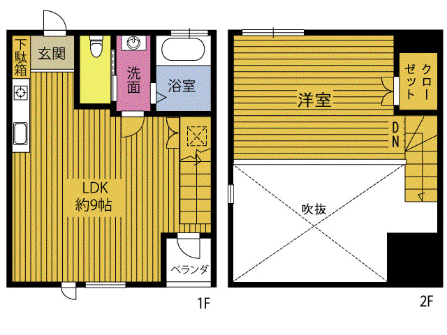 プロスペリタ羽屋(ワンルーム/2階)の間取り写真