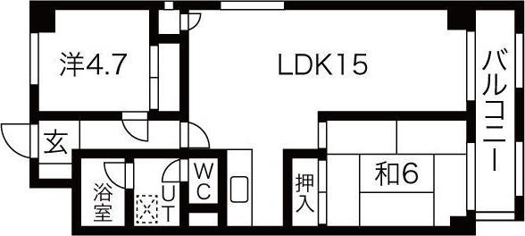 チサンマンション東別院(2LDK/3階)の間取り写真