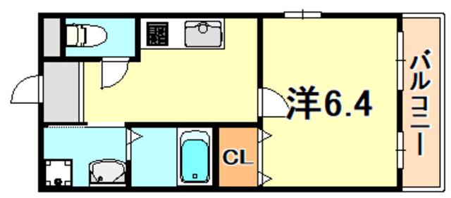 ベルメール東垂水(1K/2階)の間取り写真