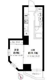 LA PERLA BUNKYO-KOISHIKAWA(1LDK/5階)の間取り写真