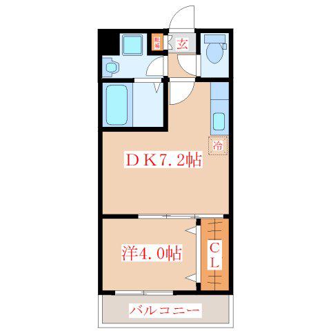 ARPEGE(1DK/2階)の間取り写真