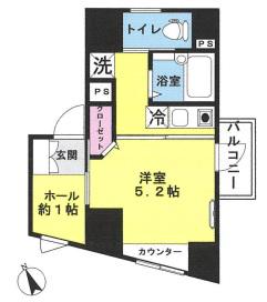 リモーネ東中野(1K/4階)の間取り写真
