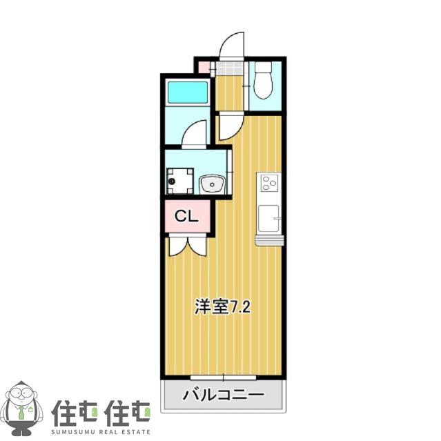 サンヒルズ大進(ワンルーム/1階)の間取り写真