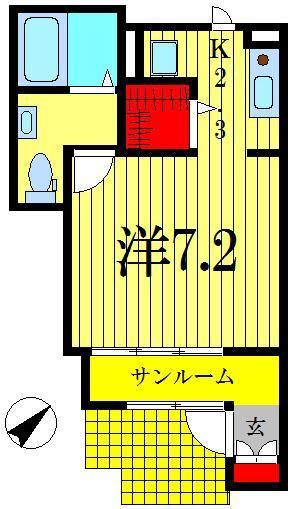 ソフィアN・I(1K/1階)の間取り写真