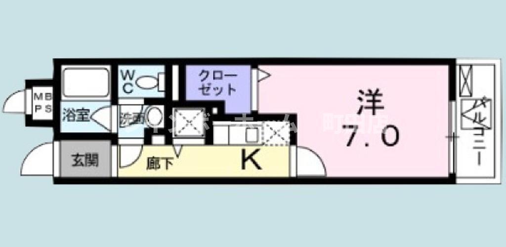 ヤマトエストⅡアサヒヤ(1K/3階)の間取り写真