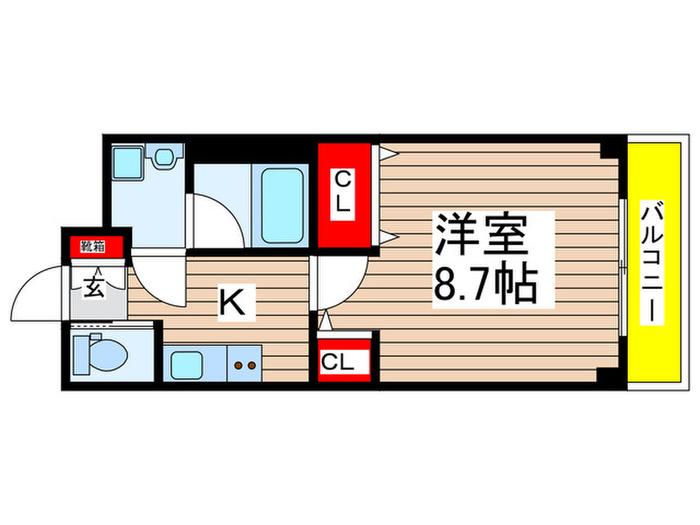 LE-CIEL MK(1K/3階)の間取り写真