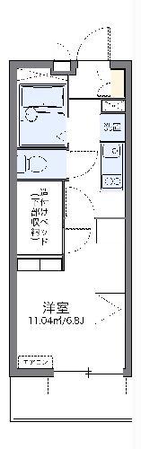 レオパレスエレカーサ(1K/1階)の間取り写真