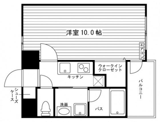 CASA FELICE(1K/9階)の間取り写真
