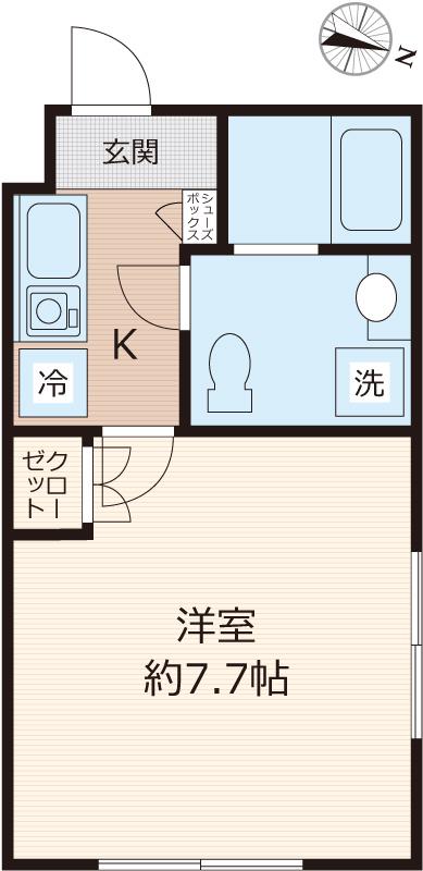 HACO(1K/3階)の間取り写真
