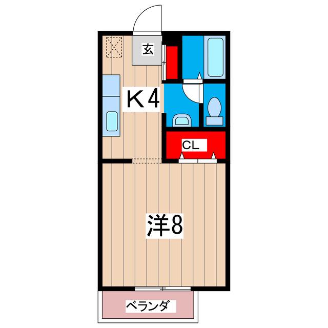 コーポグロリアA(1K/1階)の間取り写真