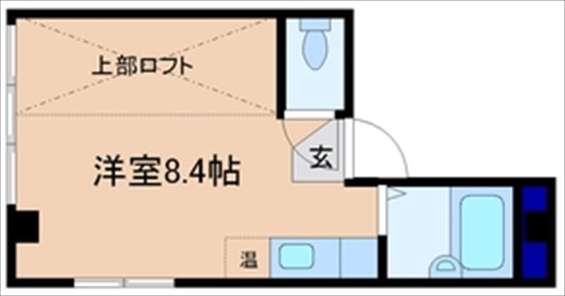サンフィールド(ワンルーム/2階)の間取り写真