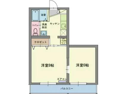 アルテール(2K/1階)の間取り写真