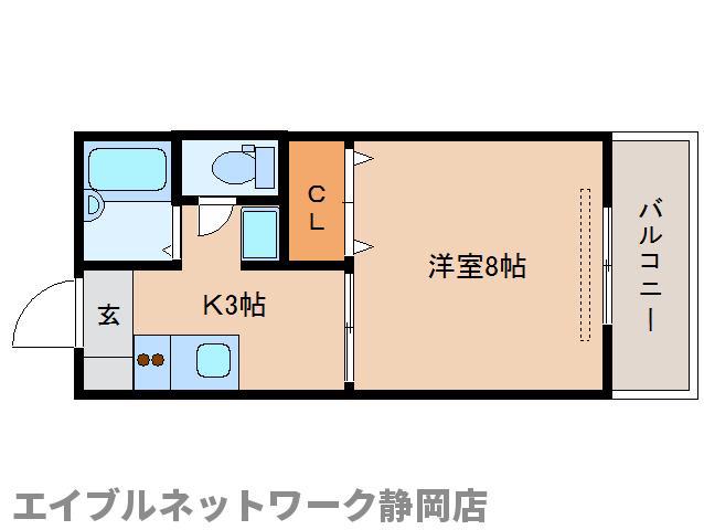 フレグランスTAEみずほ(1K/2階)の間取り写真