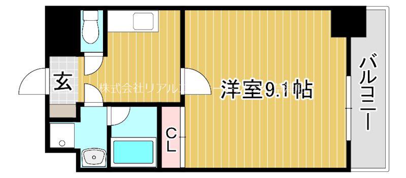 エンゼルプラザ瀬田駅前(1K/7階)の間取り写真