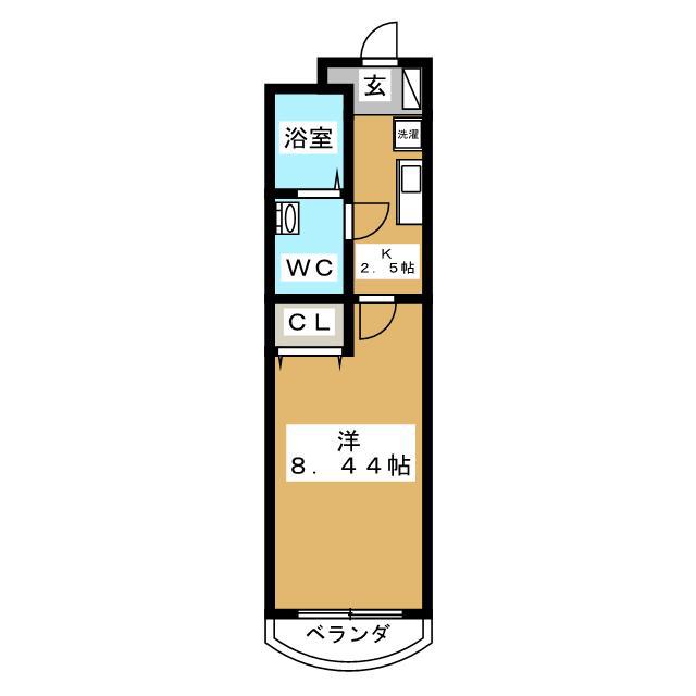 ZAPPAの家(1K/3階)の間取り写真