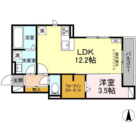 リアンメゾン(1LDK/1階)の間取り写真