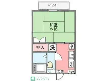 フォーブル別所(1K/2階)の間取り写真