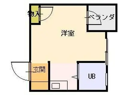 グーテONE(1K/2階)の間取り写真