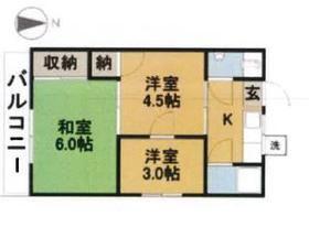 成田荘(3K/2階)の間取り写真