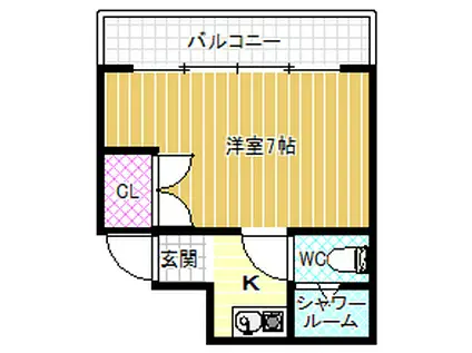 ローレルハイツ(1K/3階)の間取り写真