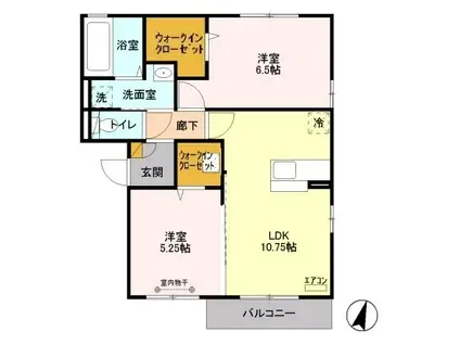 ベル八潮(2LDK/1階)の間取り写真