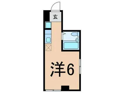 TKビル(ワンルーム/2階)の間取り写真