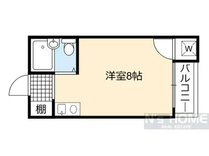 ビッグバーンズマンション高殿(ワンルーム/2階)の間取り写真