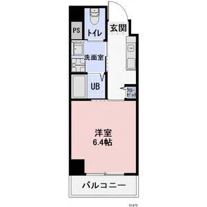 ワイズタワー新栄(1K/2階)の間取り写真