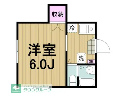 森メゾン(1K/1階)の間取り写真