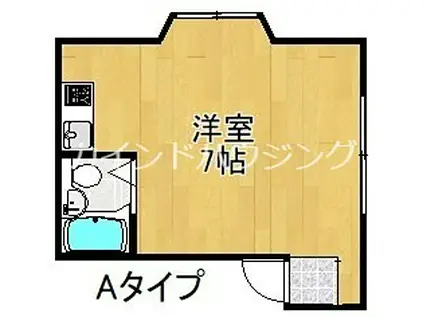 三輝三番館(ワンルーム/3階)の間取り写真