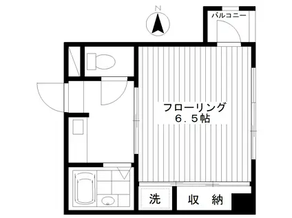 ジャスティス中野(1K/5階)の間取り写真