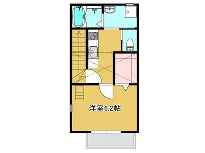 元八王子3丁目アパート(1K/2階)の間取り写真