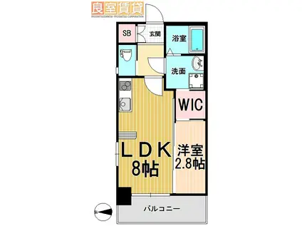オリス丸の内(1LDK/6階)の間取り写真