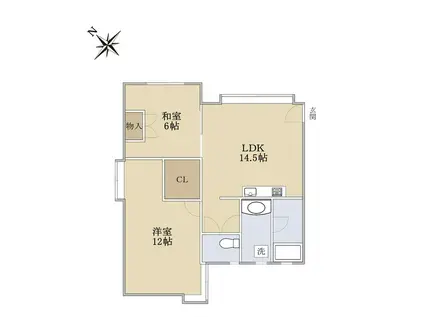 鎌倉市台3丁目戸建(2LDK/1階)の間取り写真