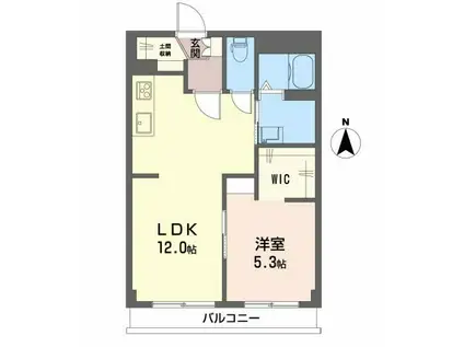 PURE・LIFE-KUME(1LDK/3階)の間取り写真