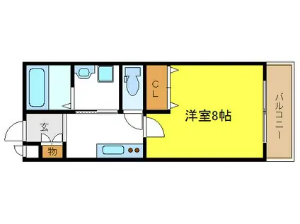 MYハイツ(1K/2階)の間取り写真