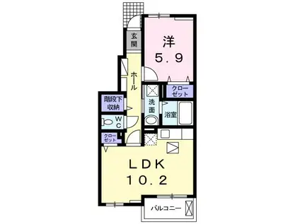 フラン メゾン 大森 II(1LDK/1階)の間取り写真