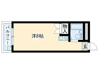 神殿マンション3号棟(ワンルーム/3階)の間取り写真