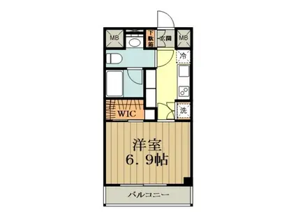 ドゥーエ武蔵小金井(1K/2階)の間取り写真