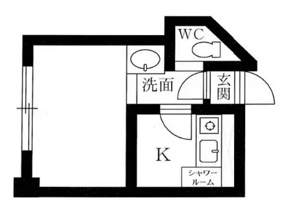 パペーテ桜橋(1K/2階)の間取り写真
