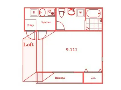 PRIMO VITA(1K/3階)の間取り写真