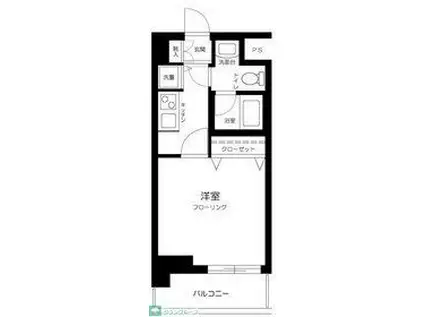 スカイコート都立大学第3(1K/1階)の間取り写真