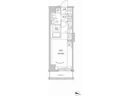 RELUXIA両国II(ワンルーム/5階)の間取り写真