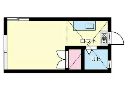 ピュア東林(ワンルーム/2階)の間取り写真