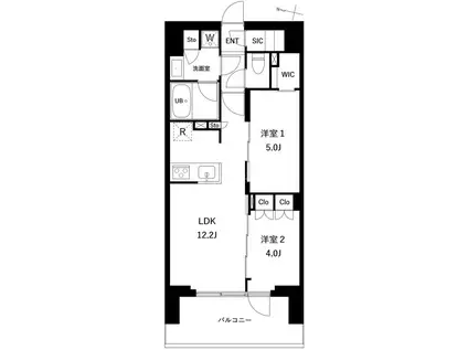 プレディアコート西日暮里(2LDK/3階)の間取り写真