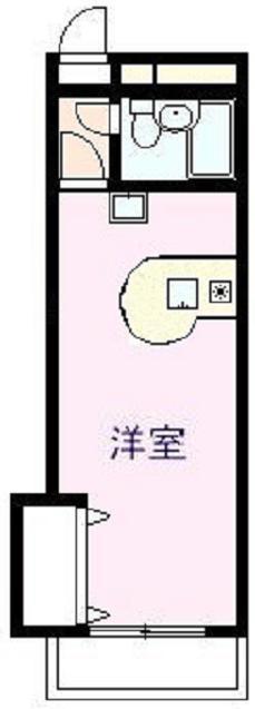 サントルヴィラ本町(1K/2階)の間取り写真