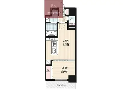 GIOIA SOLE(1LDK/7階)の間取り写真